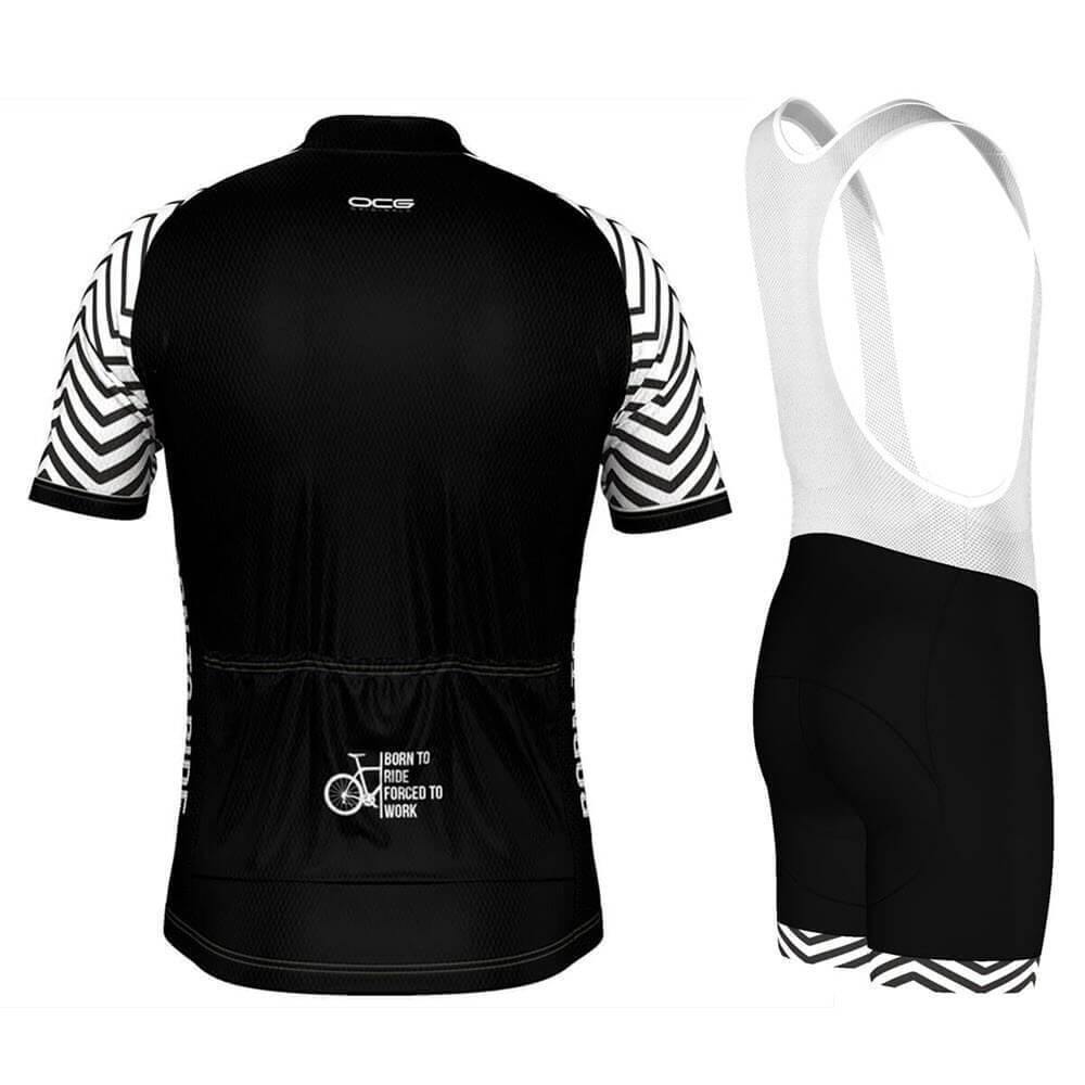 Men's Born To Ride Forced To Work 2 Piece Cycling Kit