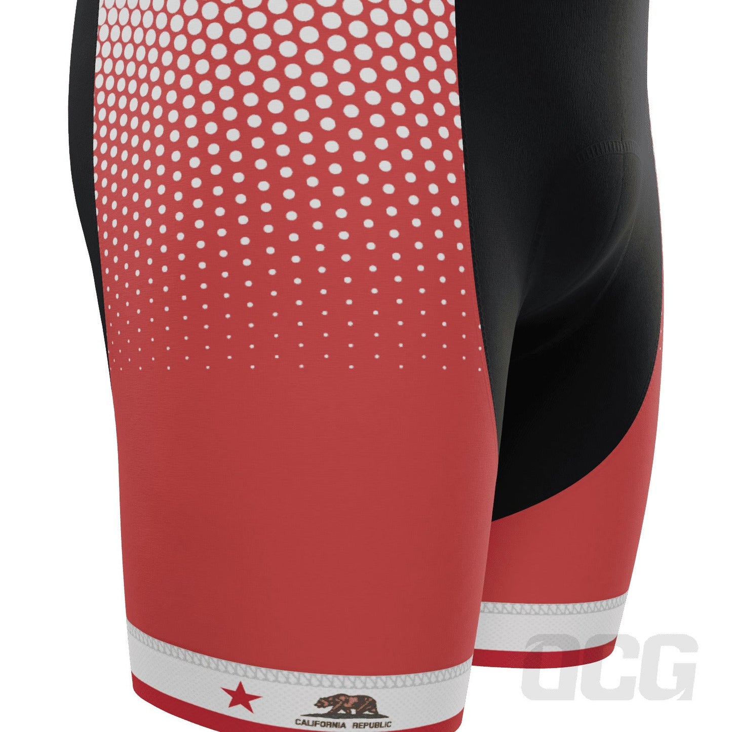 Men's Team California Republic US State Icon Gel Padded Cycling Bib