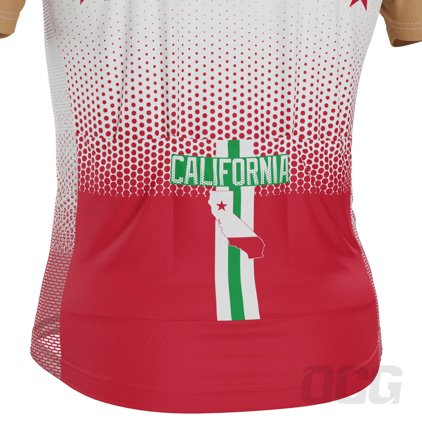 Men's Team California Republic US State Icon Short Sleeve Cycling Jersey