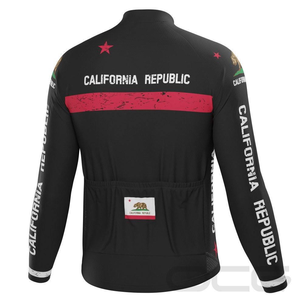 Men's California Republic Long Sleeve Cycling Jersey