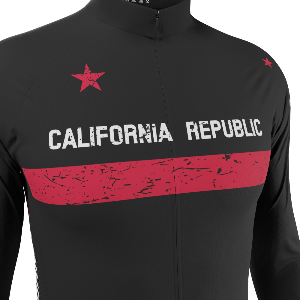 Men's California Republic Long Sleeve Cycling Jersey