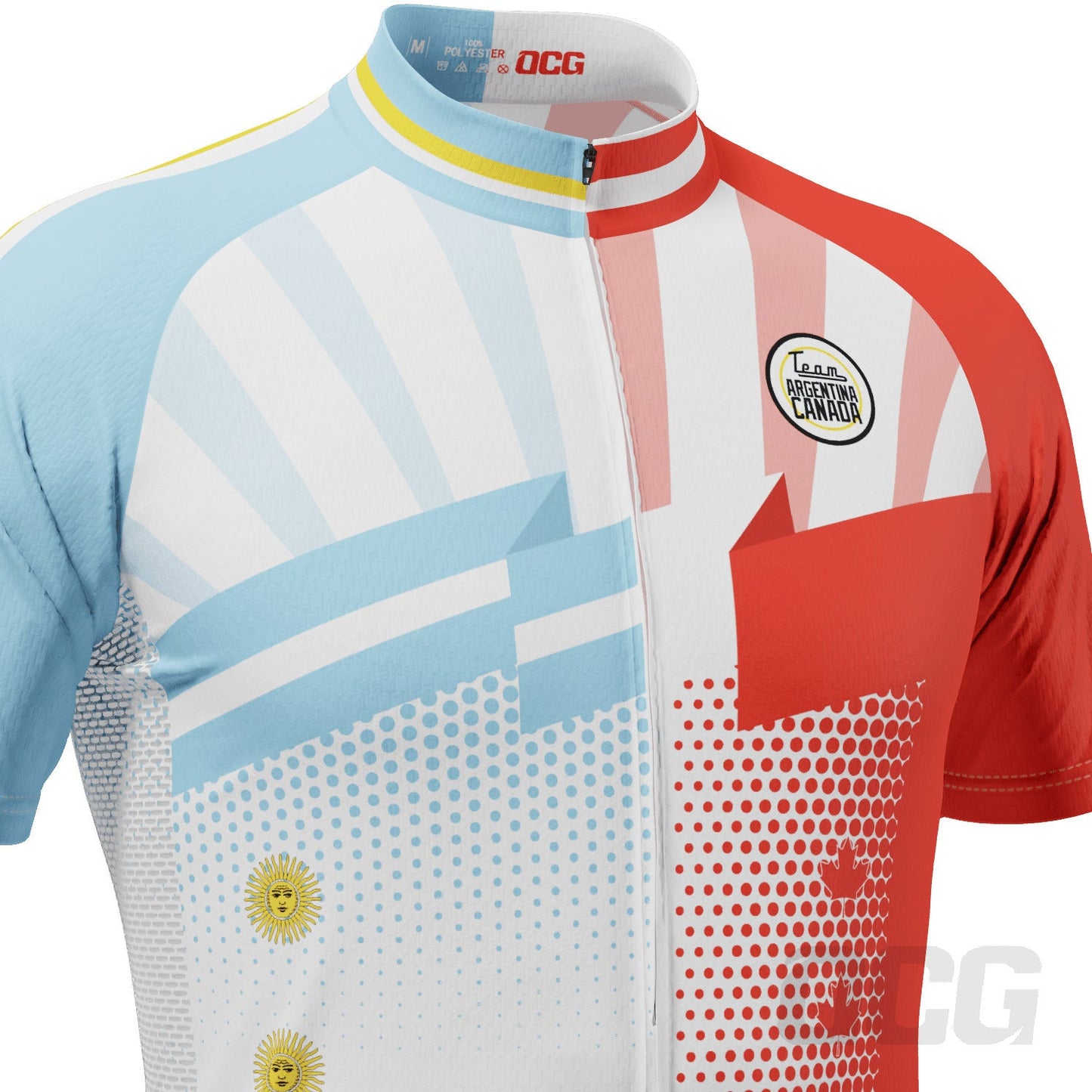 Men's World Countries Team Argentina & Canada Icon Short Sleeve Cycling Jersey