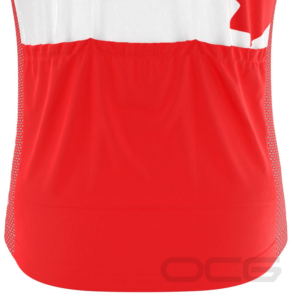 Men's Canada Maple Leaf National Flag Short Sleeve Cycling Jersey