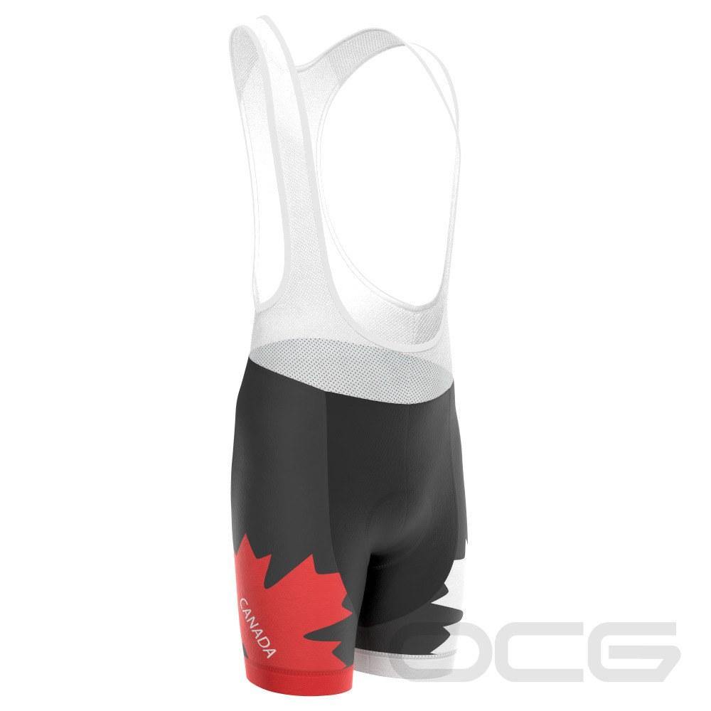 Men's Canada Maple Leaf National Flag Gel Padded Cycling Bib