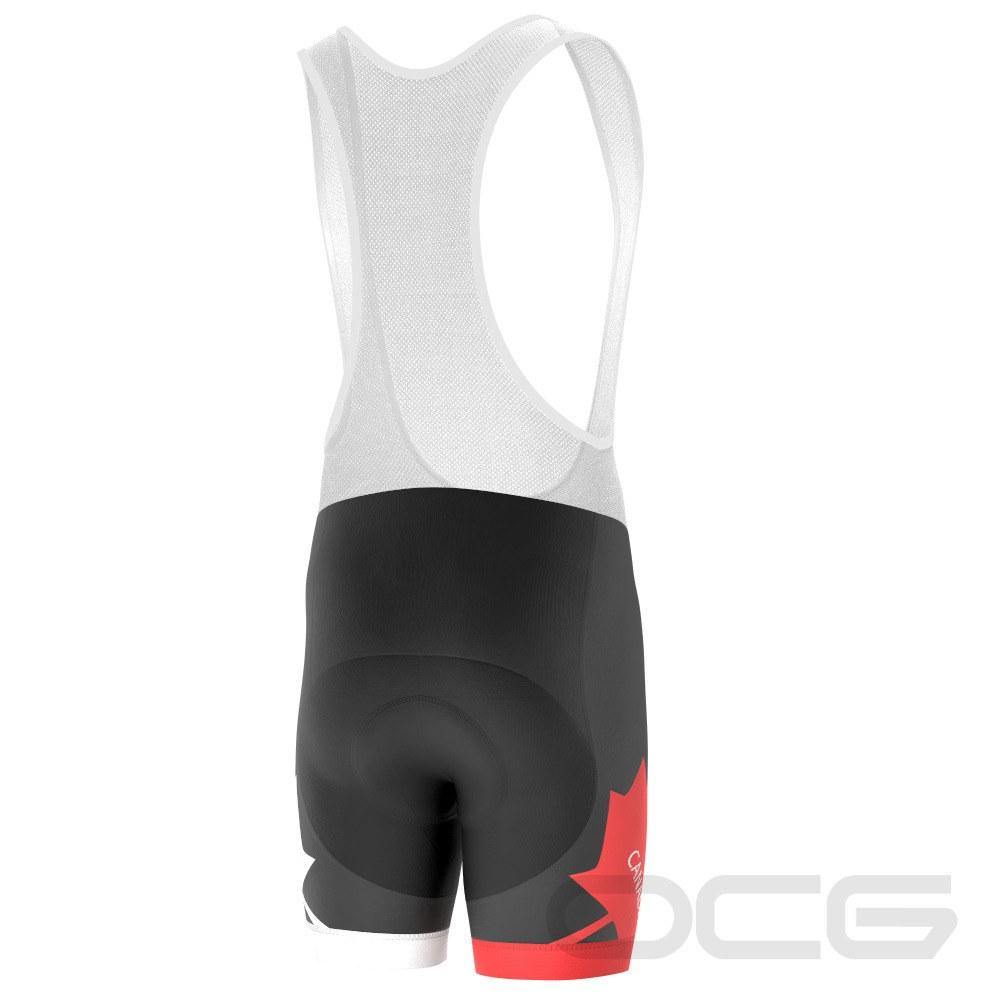 Men's Canada Maple Leaf National Flag Gel Padded Cycling Bib