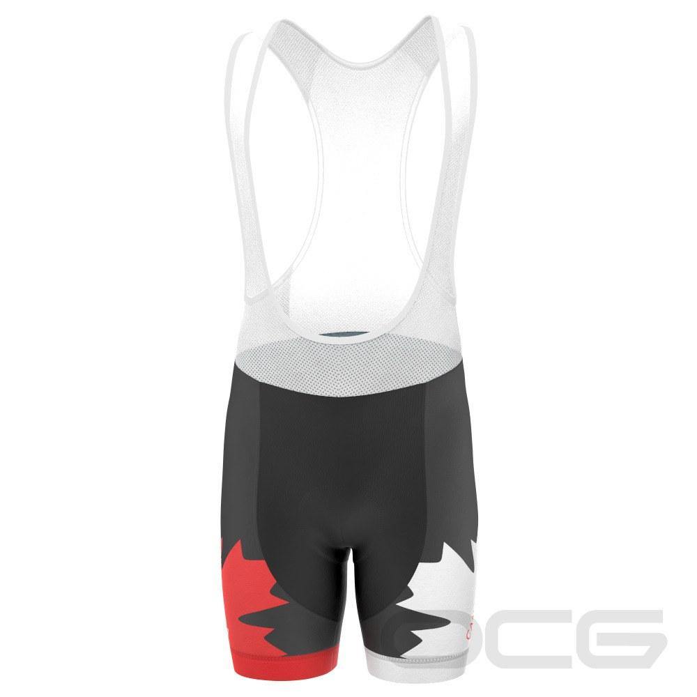 Men's Canada Maple Leaf National Flag Gel Padded Cycling Bib