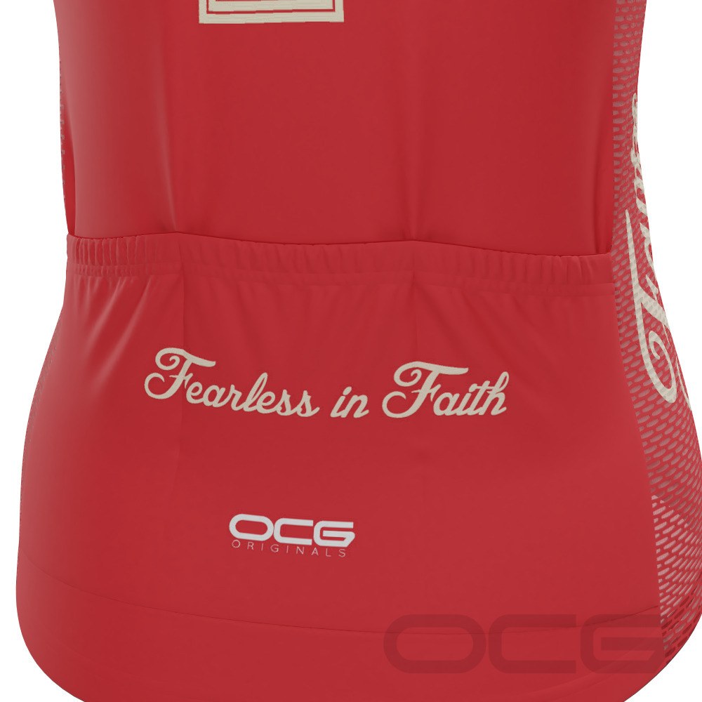 Women's Christian Fearless in Faith Cross Short Sleeve Cycling Jersey