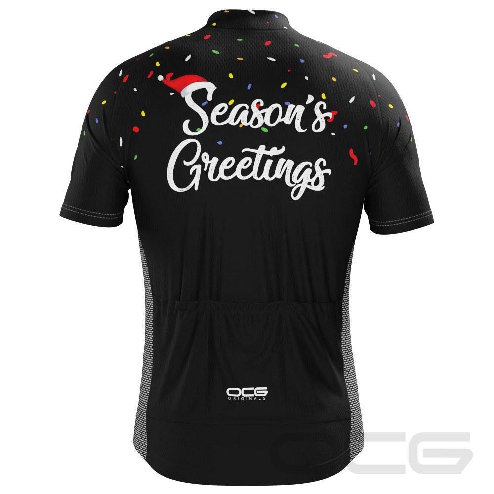 Men's Dabbing Santa Unicorn Short Sleeve Cycling Jersey