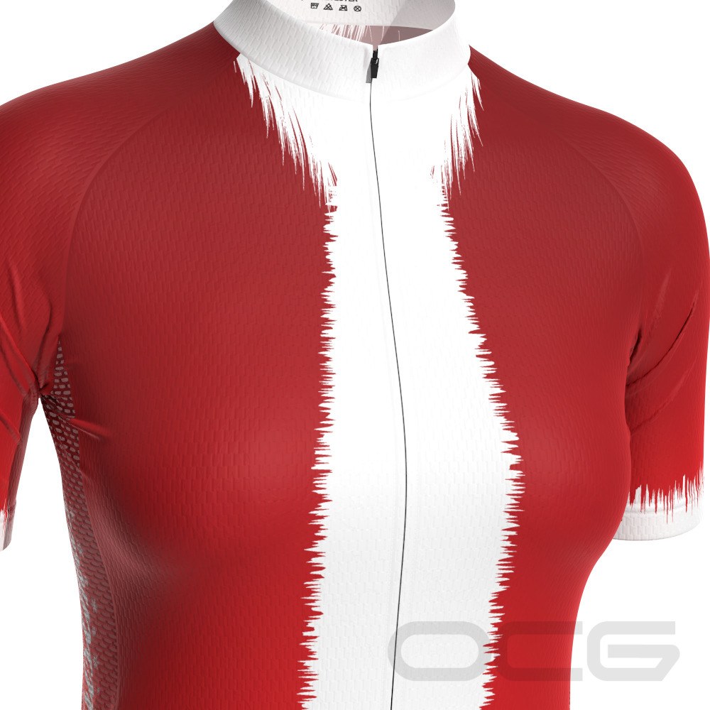 Women's Santa Claus Christmas Suit Short Sleeve Cycling Jersey
