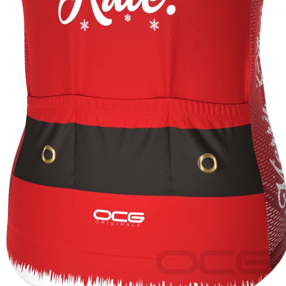 Women's Santa Claus Christmas Suit Short Sleeve Cycling Jersey