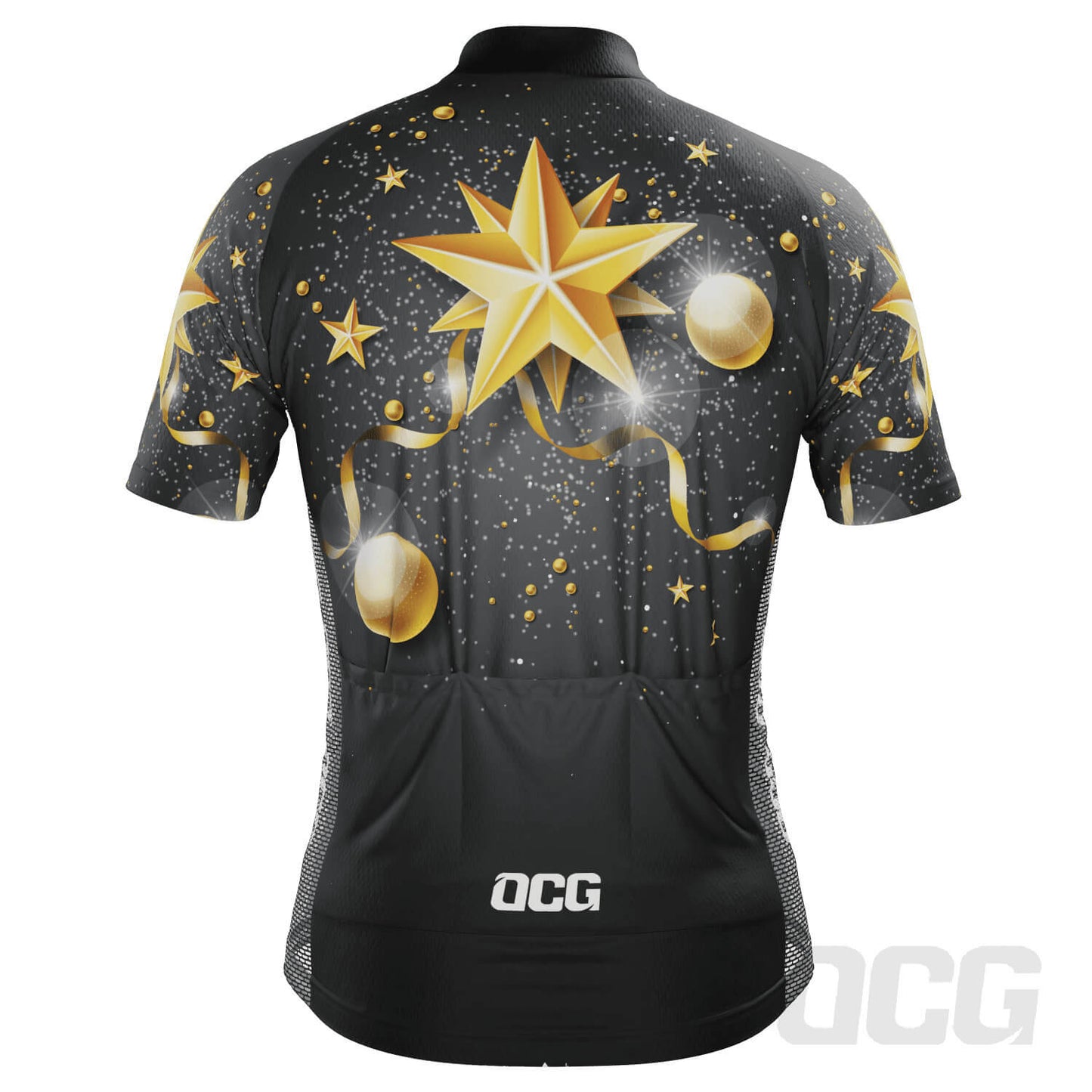 Men's Christmas Star Short Sleeve Cycling Jersey