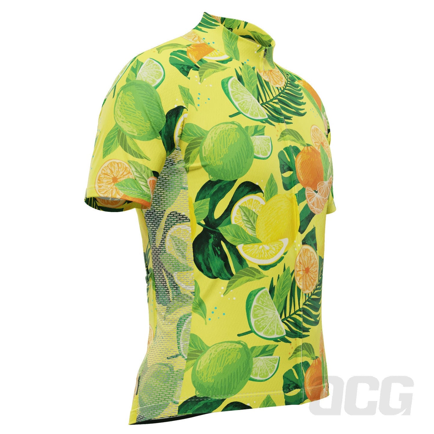 Men's Citrus Explosion Short Sleeve Cycling Jersey