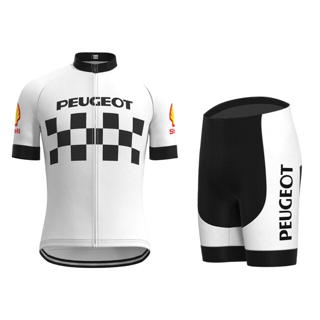 Classic 1960s Peugeot Retro Cycling Jersey Set
