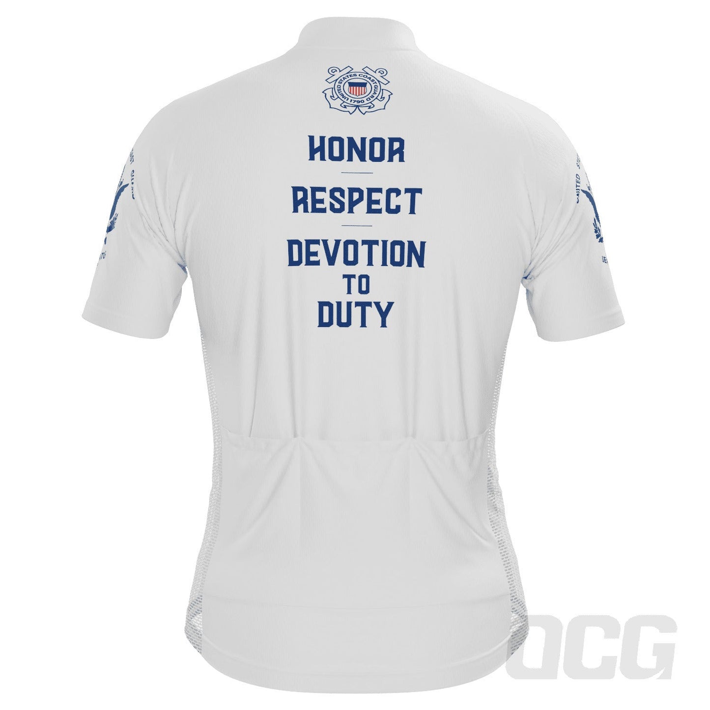 Men's USAF United States Coast Guard Short Sleeve Cycling Jersey