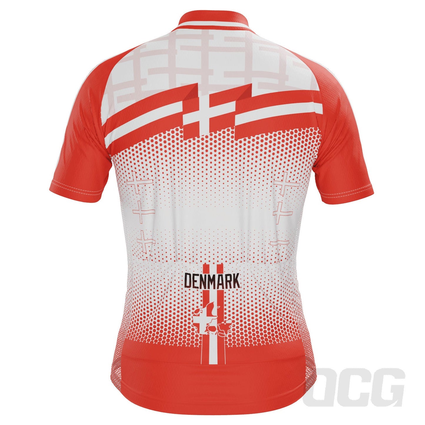 Men's World Countries Team Denmark Icon Short Sleeve Cycling Jersey