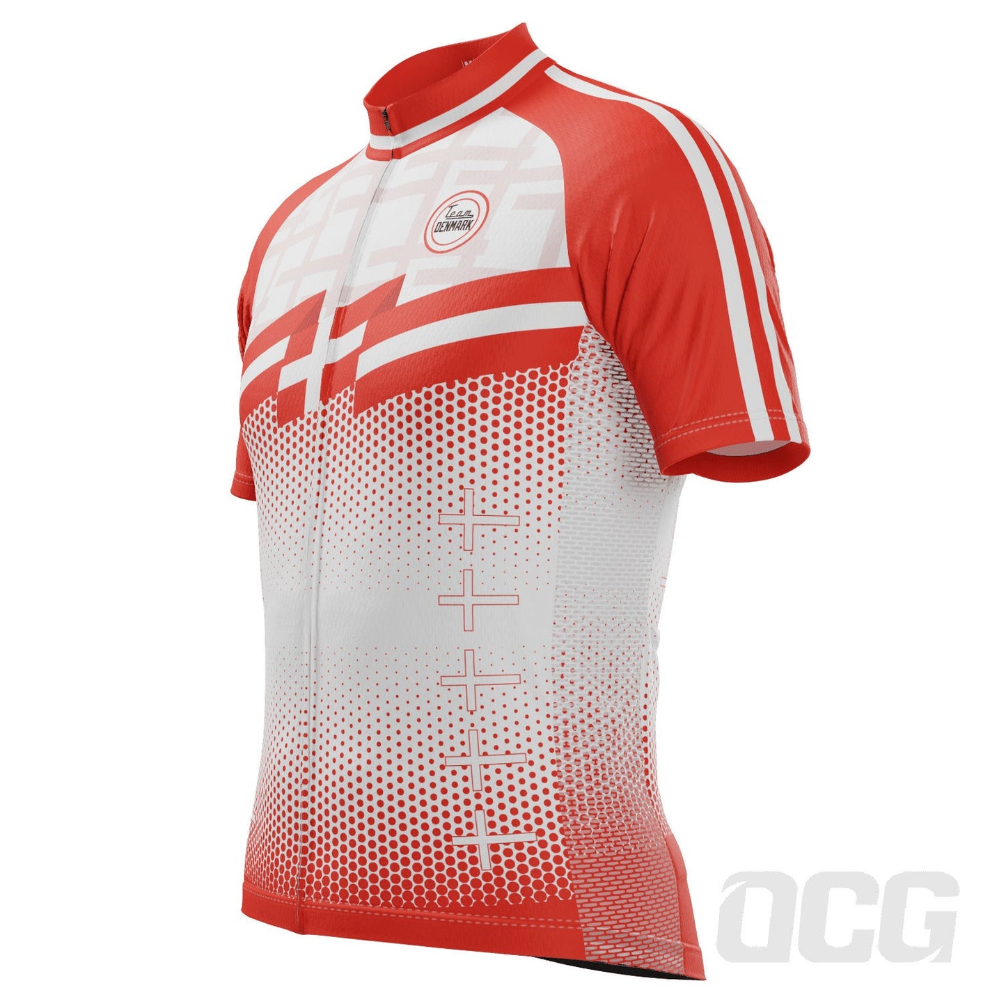 Men's World Countries Team Denmark Icon Short Sleeve Cycling Jersey