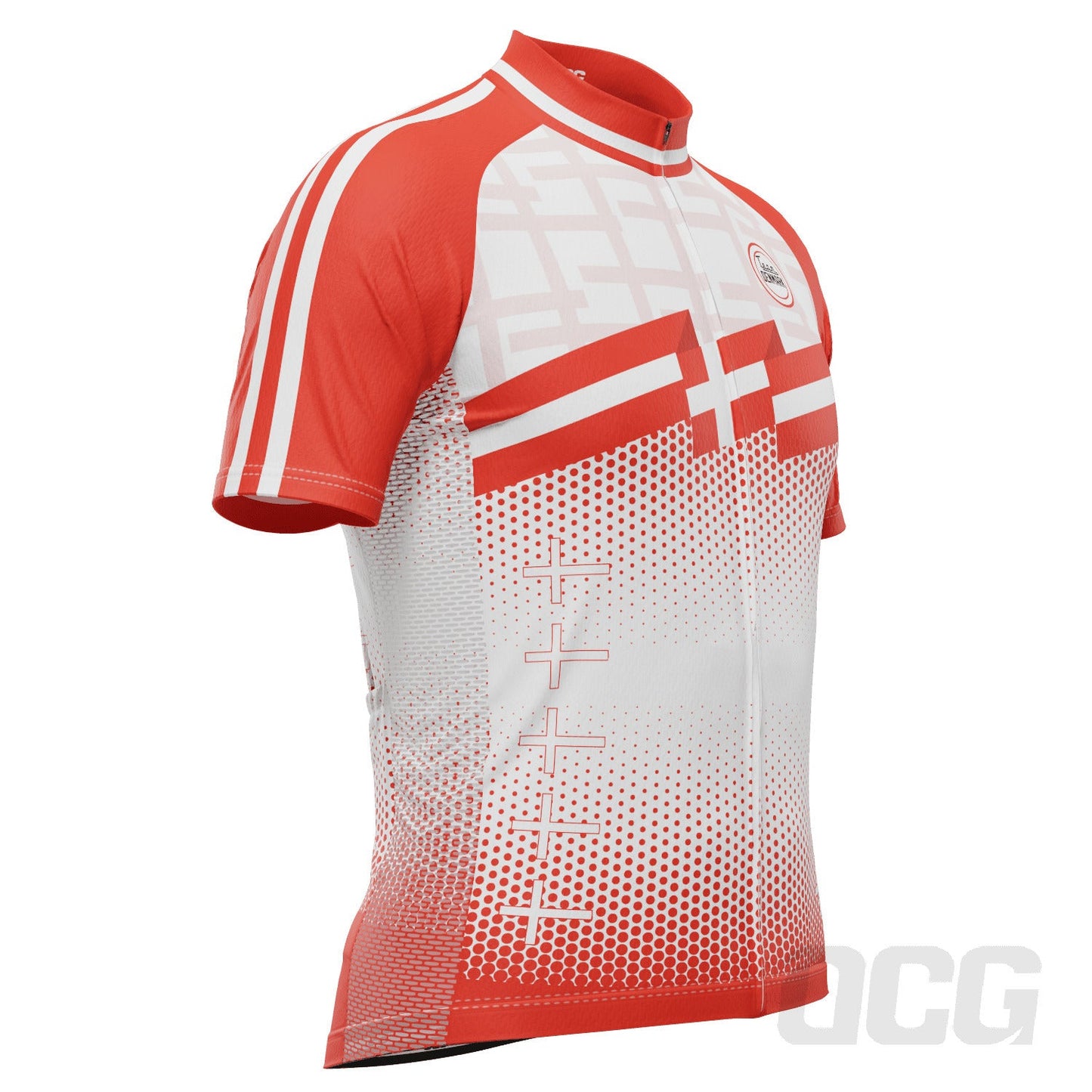 Men's World Countries Team Denmark Icon Short Sleeve Cycling Jersey