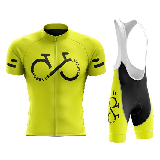 Cycling Forever Men's Yellow Cycling Jersey or Bibs