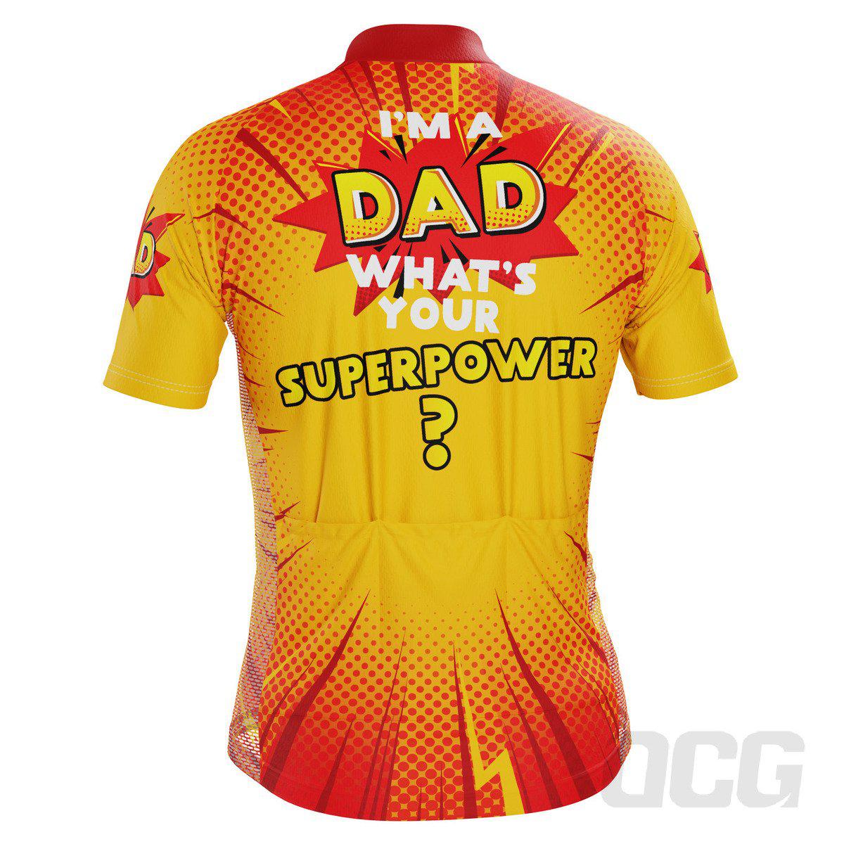 Men's I'm a Dad Superpower Short Sleeve Cycling Jersey