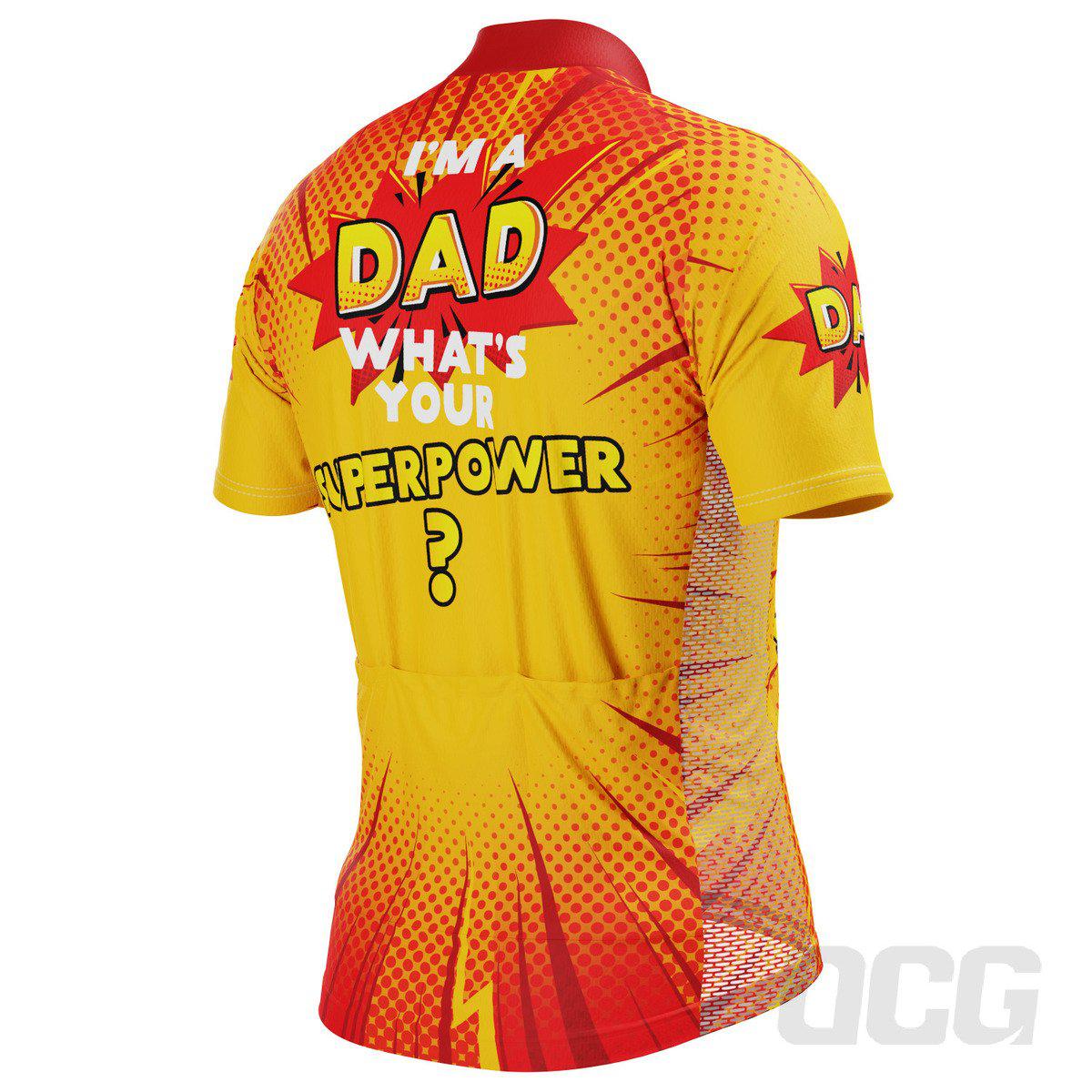 Men's I'm a Dad Superpower Short Sleeve Cycling Jersey
