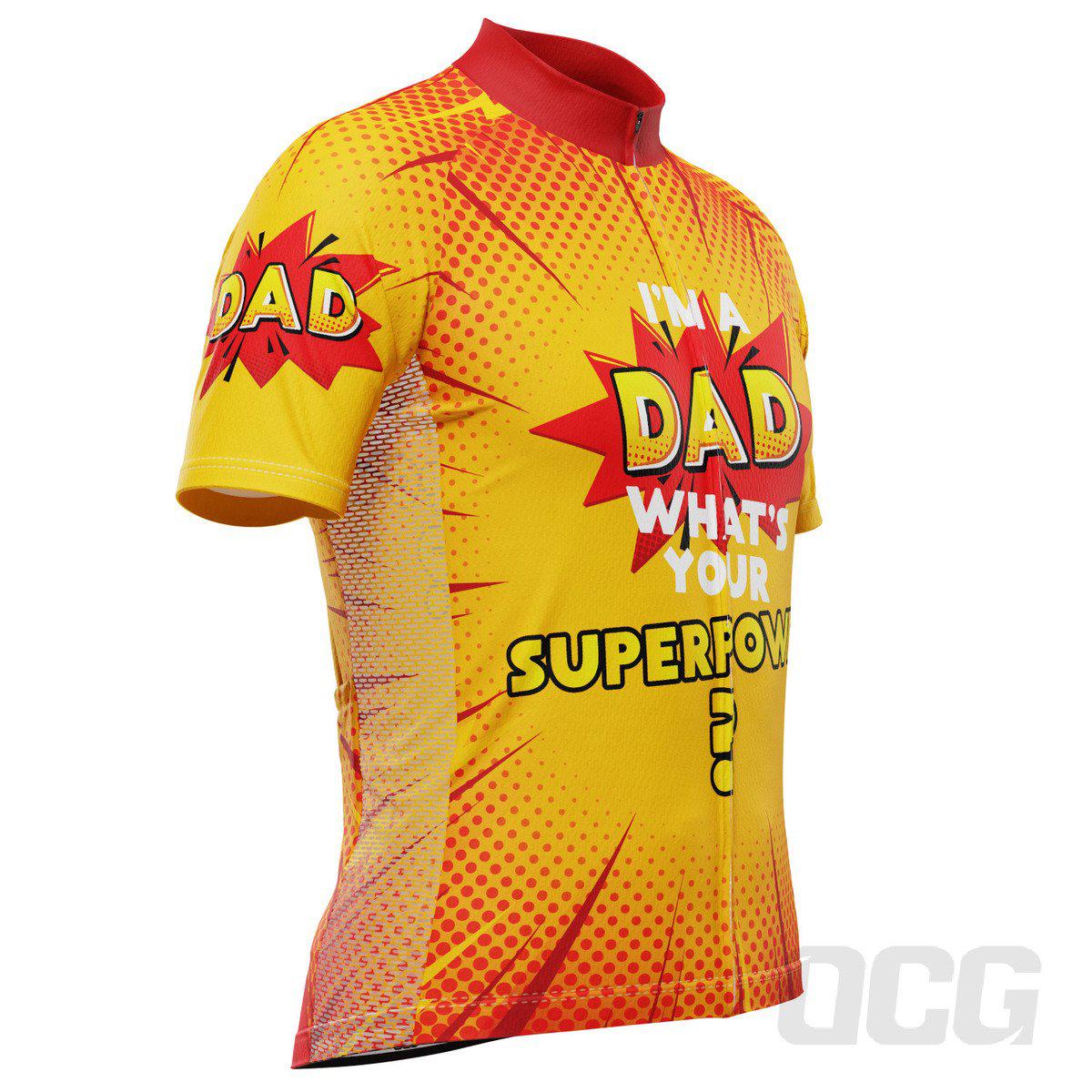 Men's I'm a Dad Superpower Short Sleeve Cycling Jersey
