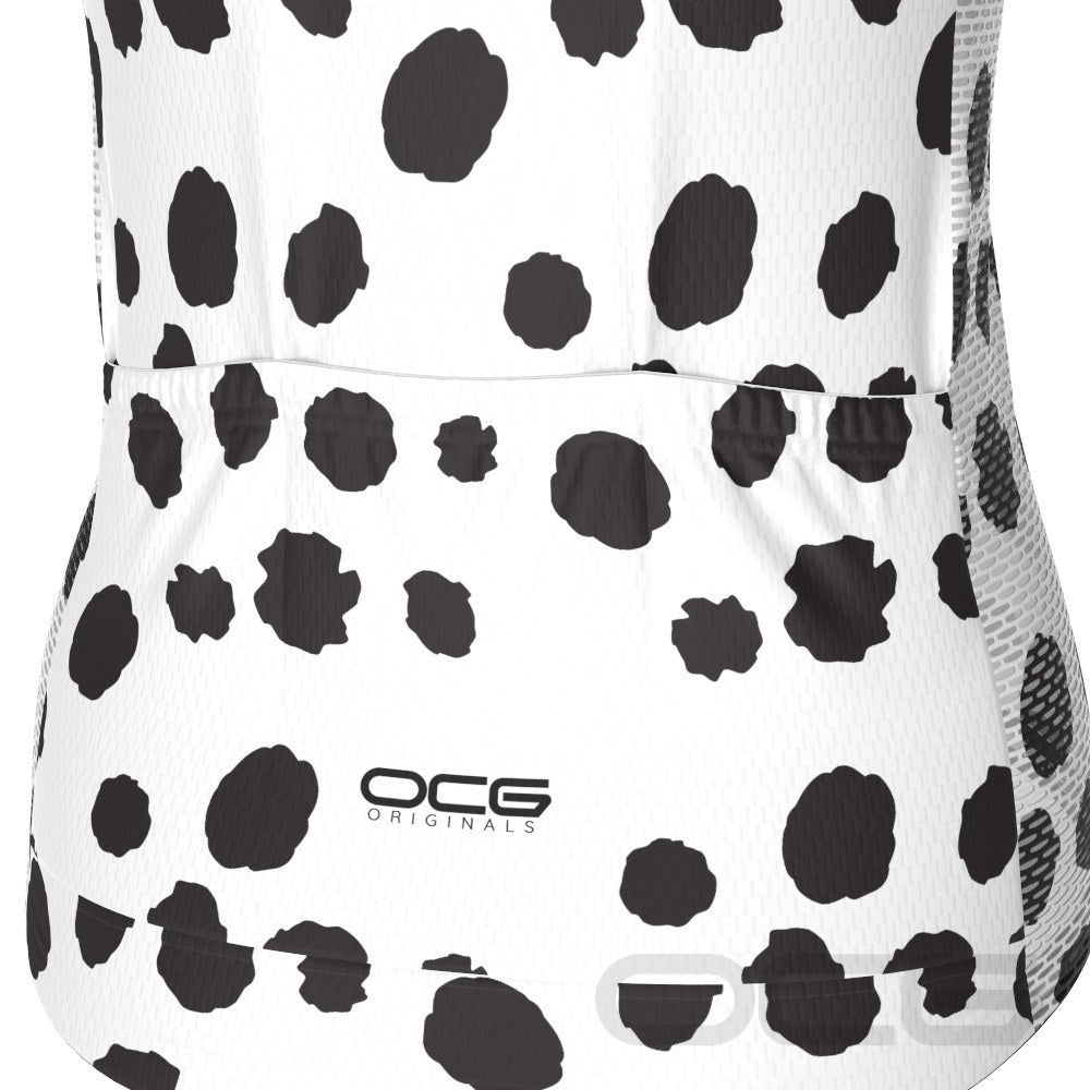 Women's Dalmatian Dog Short Sleeve Cycling Jersey