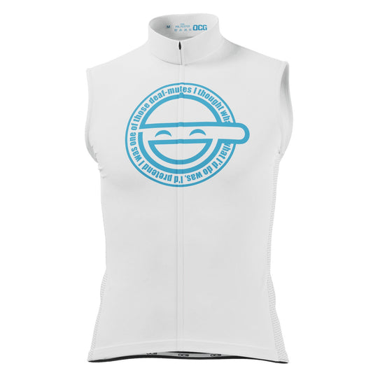 Men's Pretend Blue Logo Sleeveless Tech Cycling Jersey