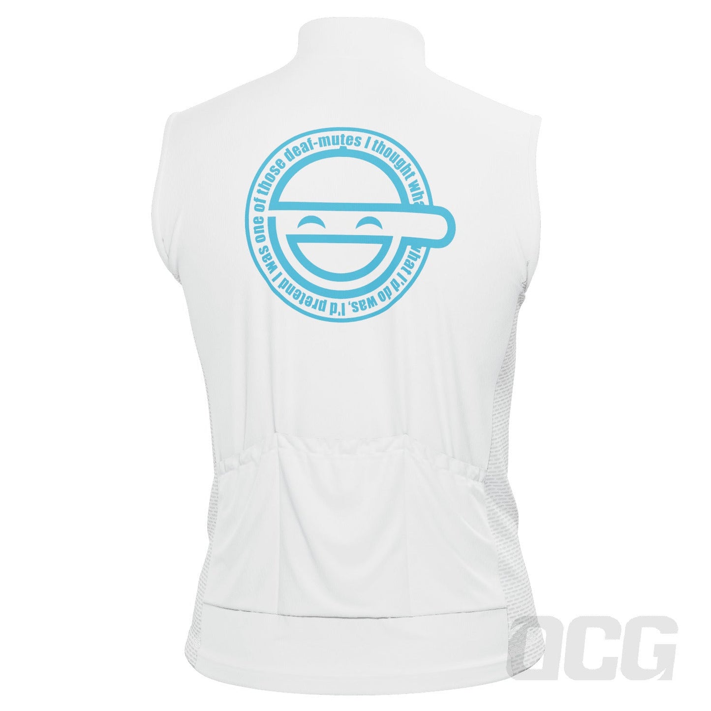 Men's Pretend Blue Logo Sleeveless Tech Cycling Jersey