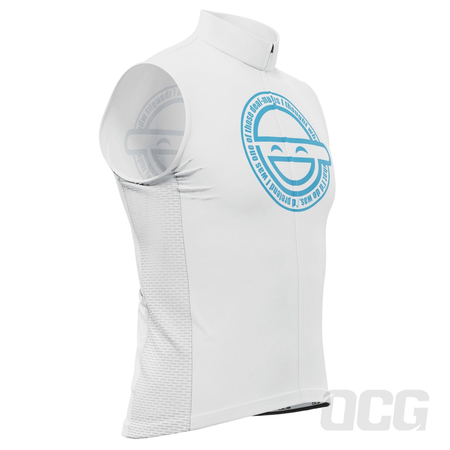 Men's Pretend Blue Logo Sleeveless Tech Cycling Jersey