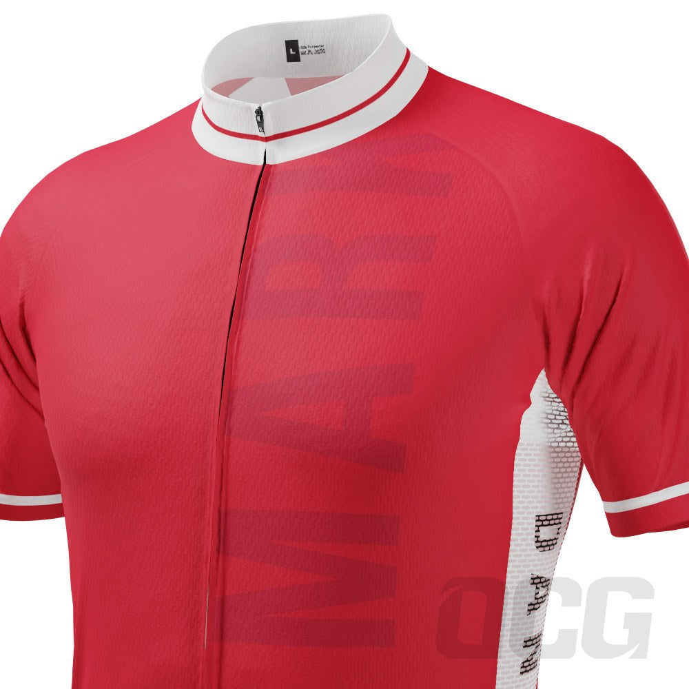 Men's Denmark National Flag Short Sleeve Cycling Jersey