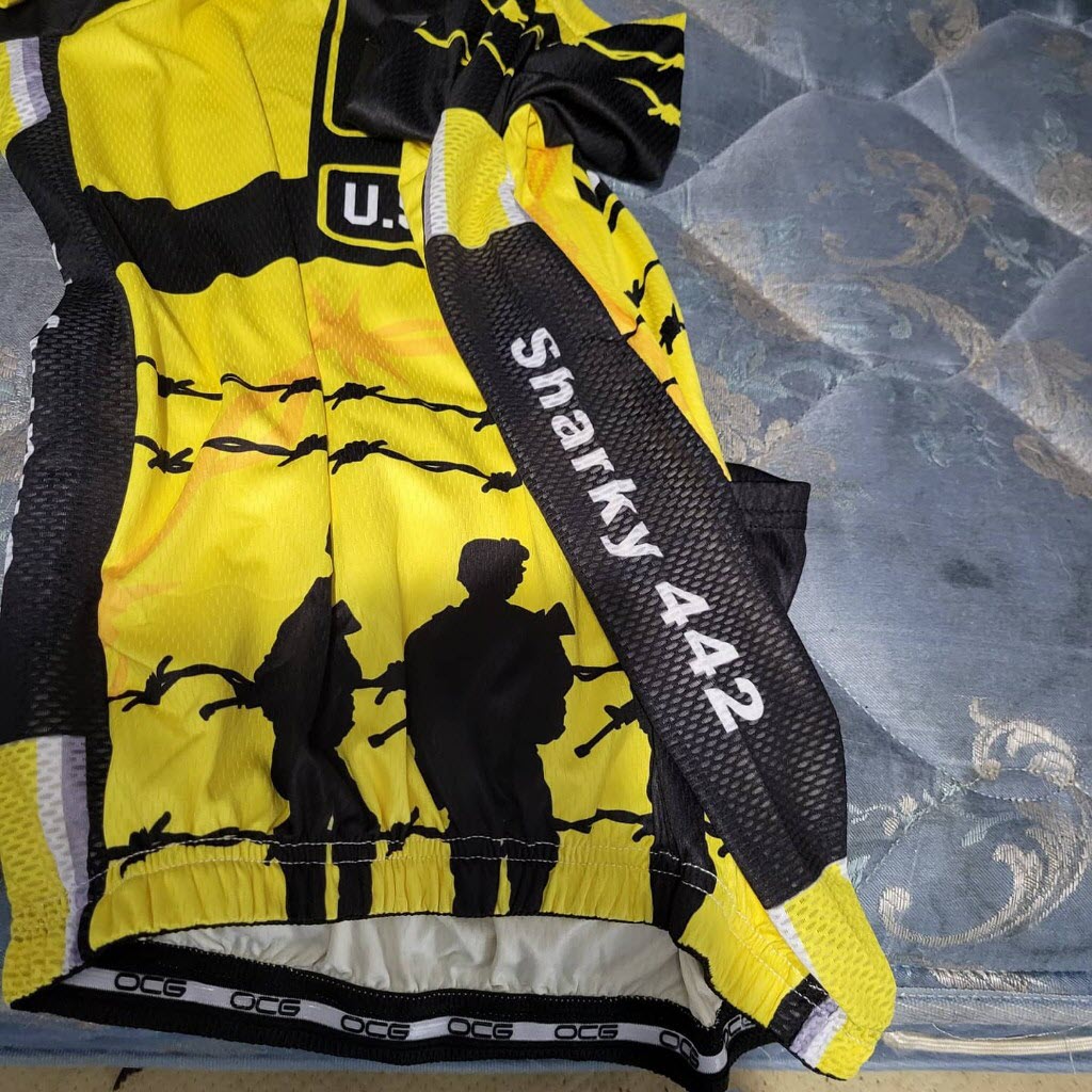 Men's USAF Army Troops Barbed Wire Short Sleeve Cycling Jersey