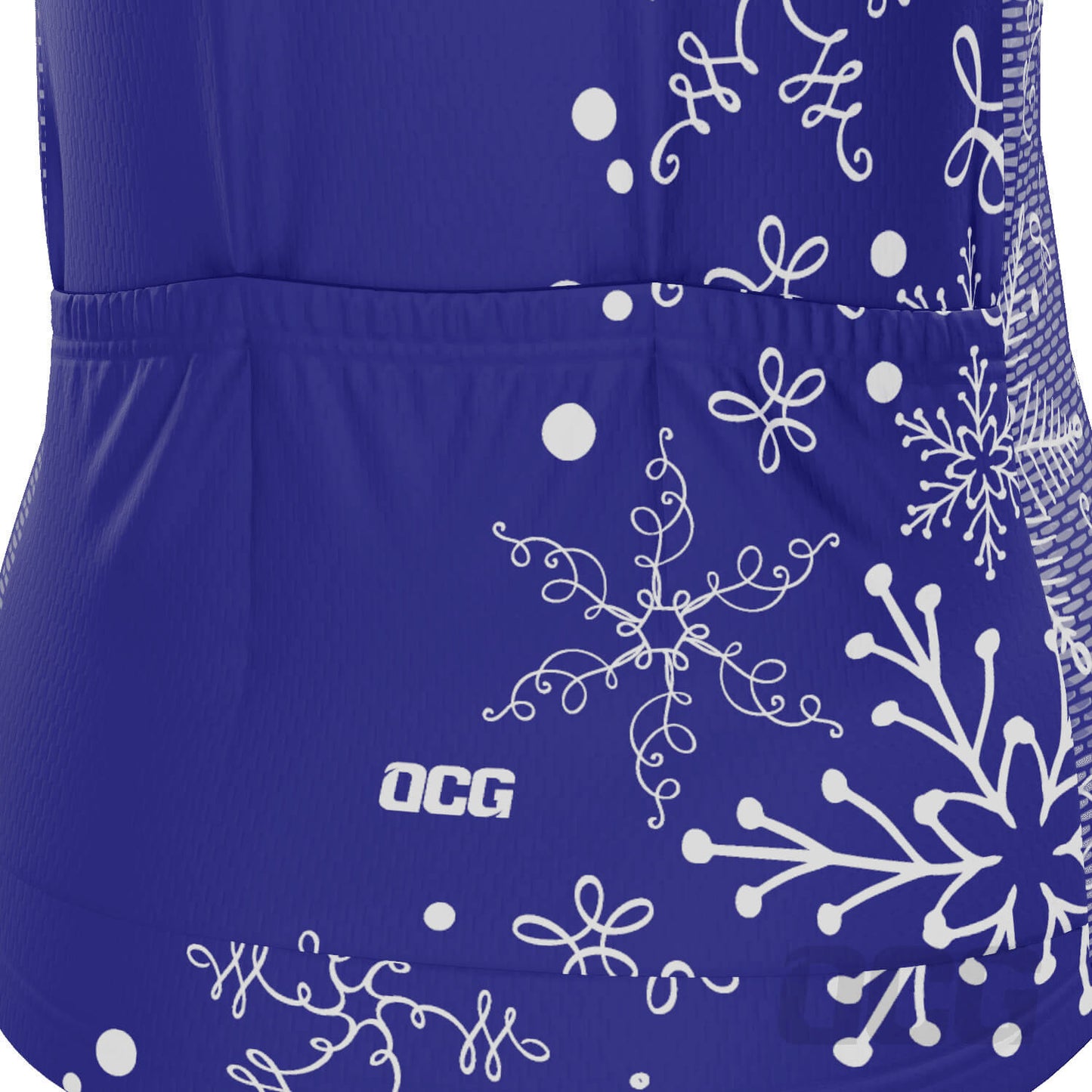 Women's Festive Snowflake Short Sleeve Cycling Jersey