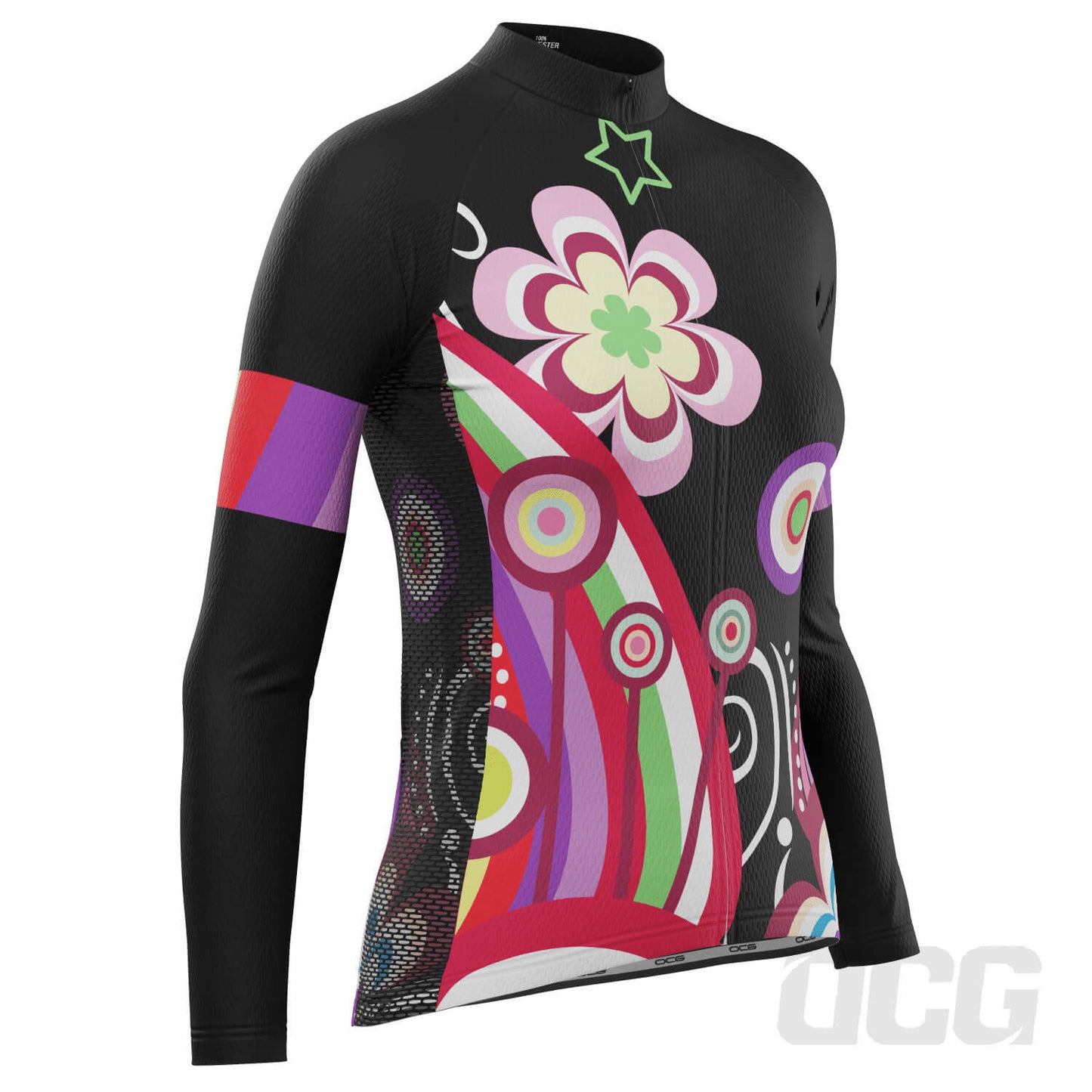 Women's Floral Pop Long Sleeve Cycling Jersey
