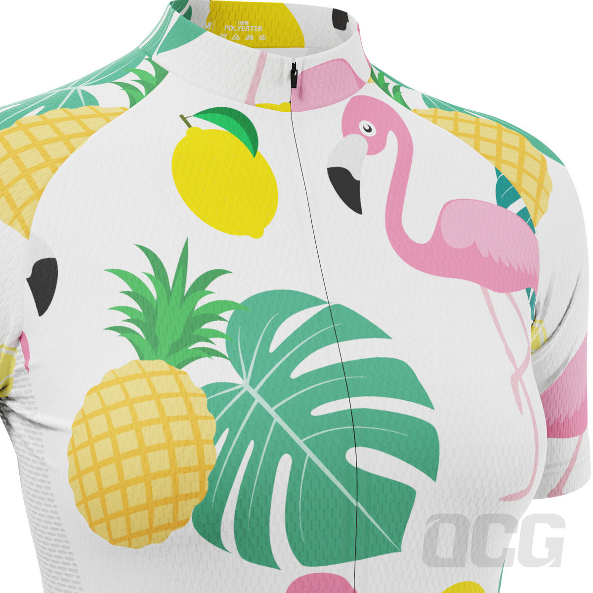 Women's Fruity Flamingo Short Sleeve Cycling Jersey
