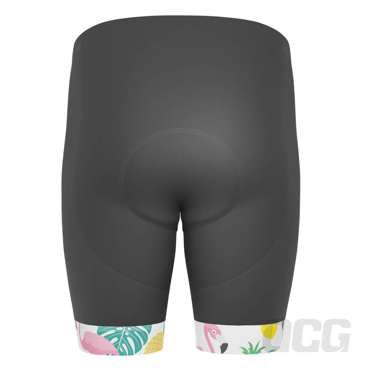 Men's Fruity Flamingo Gel Padded Cycling Shorts