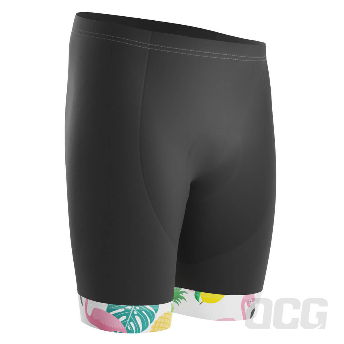 Men's Fruity Flamingo Gel Padded Cycling Shorts