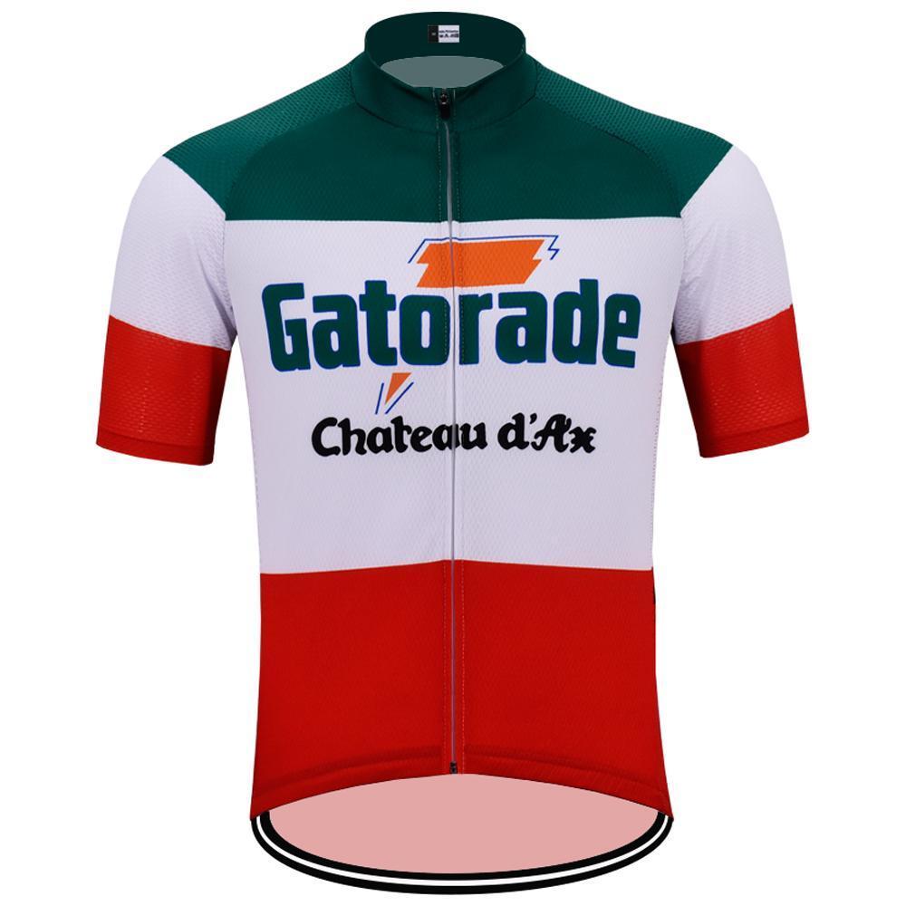 Gatorade Chateau d'Ax Retro Cycling Jersey - Bugno