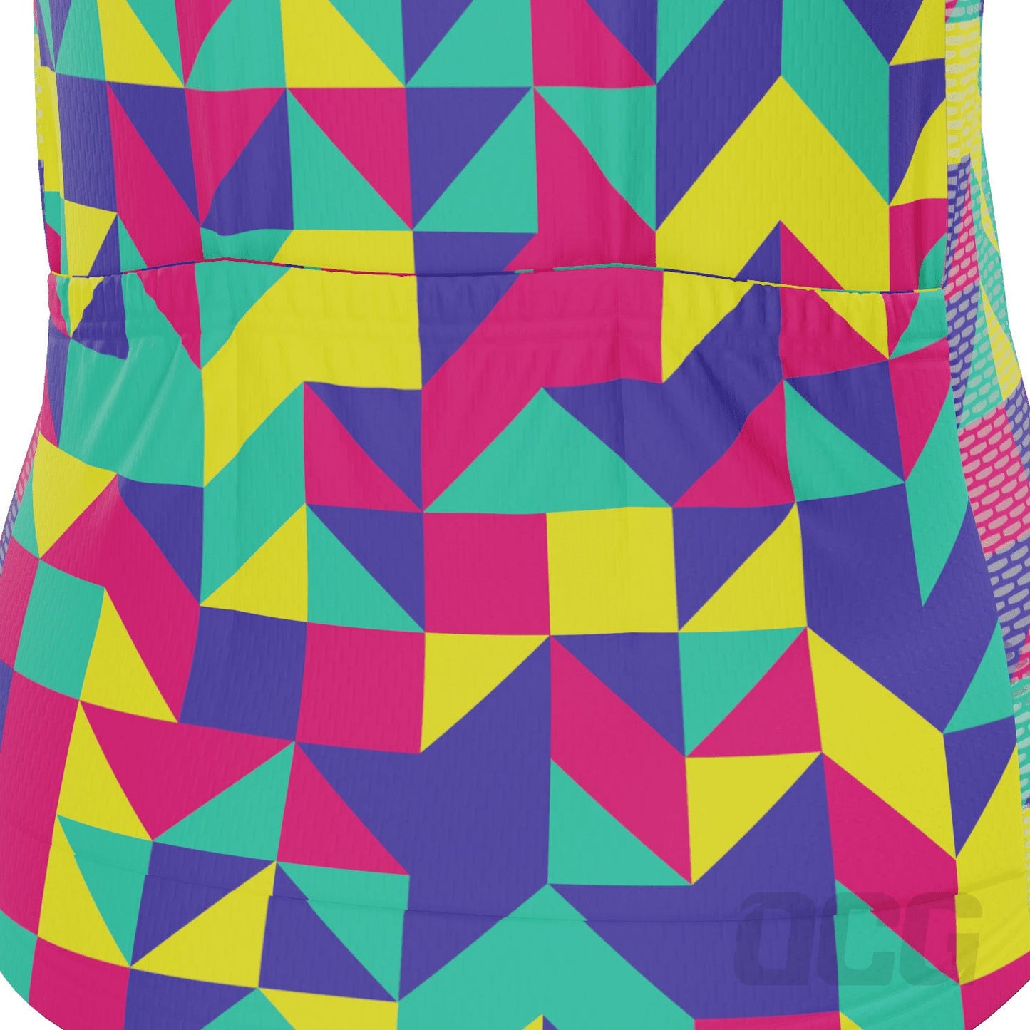 Women's High Viz Neon Geometry Short Sleeve Cycling Jersey