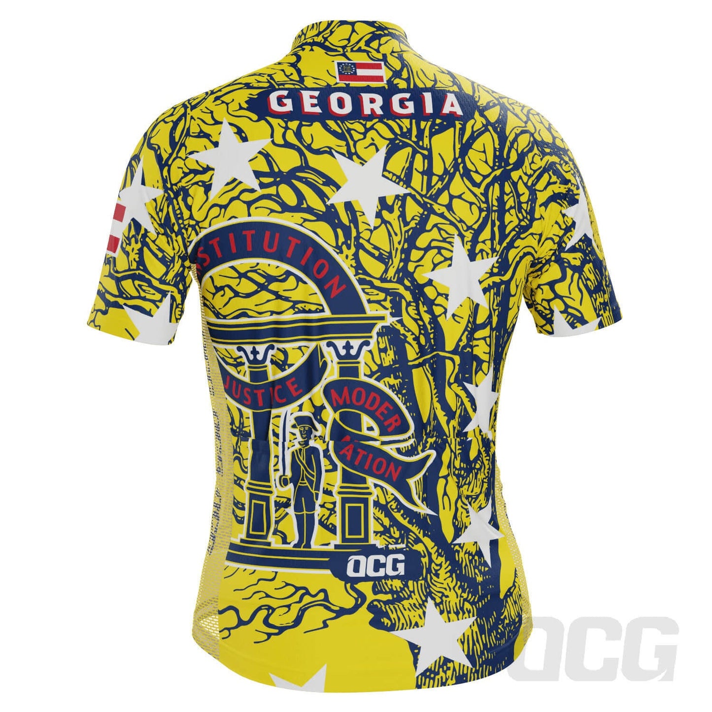 Men's Georgia US State Icon Short Sleeve Cycling Jersey
