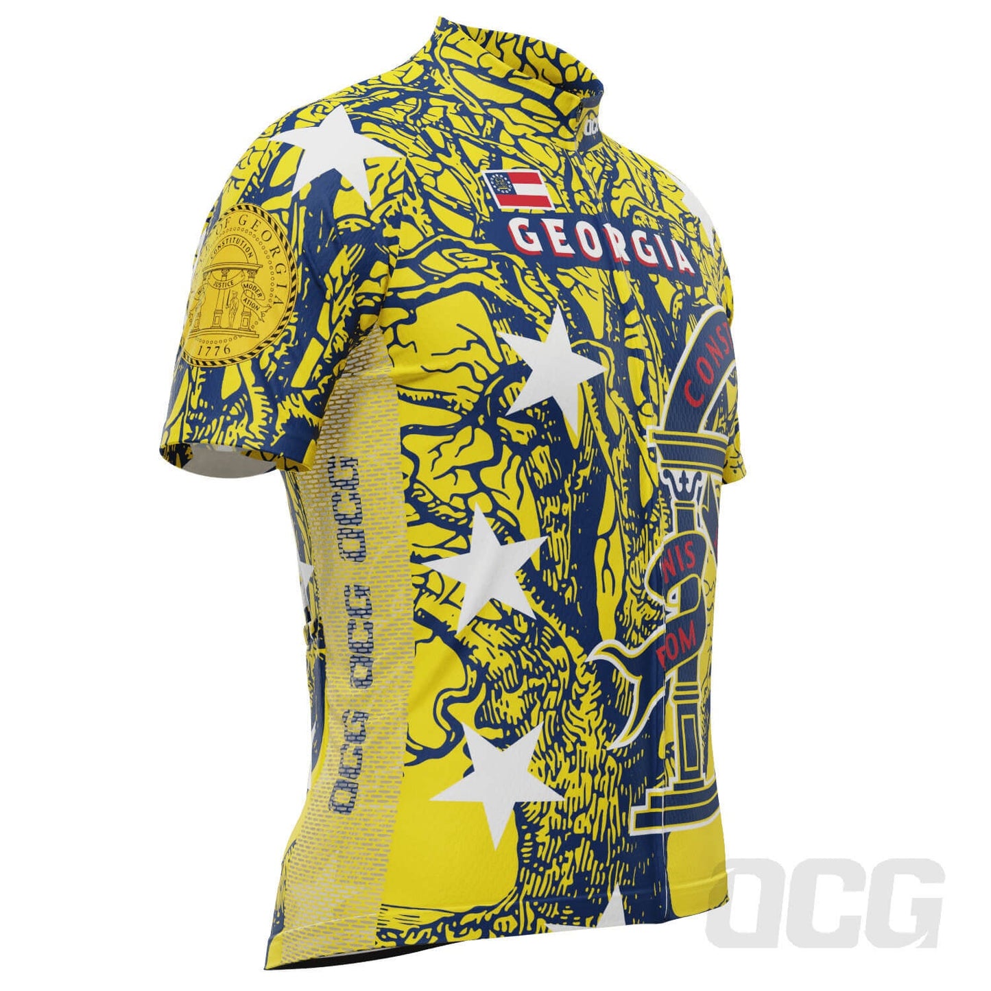 Men's Georgia US State Icon Short Sleeve Cycling Jersey