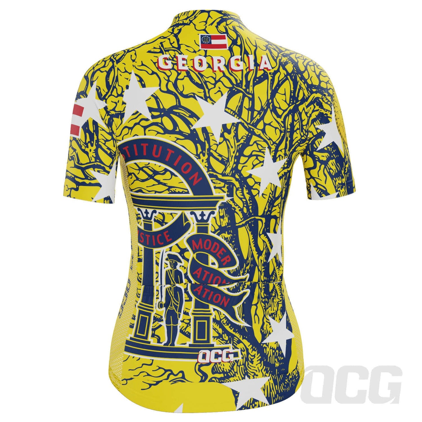 Women's Georgia US State Icon Short Sleeve Cycling Jersey