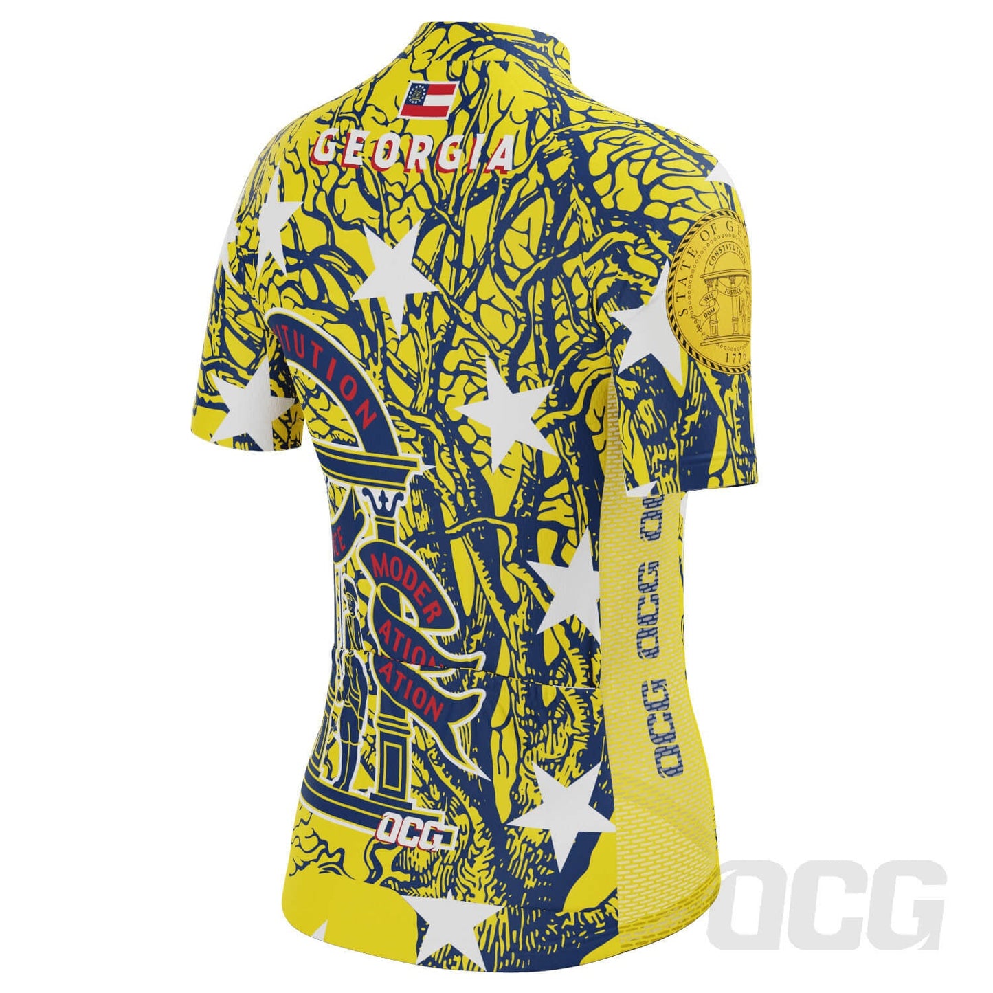 Women's Georgia US State Icon Short Sleeve Cycling Jersey