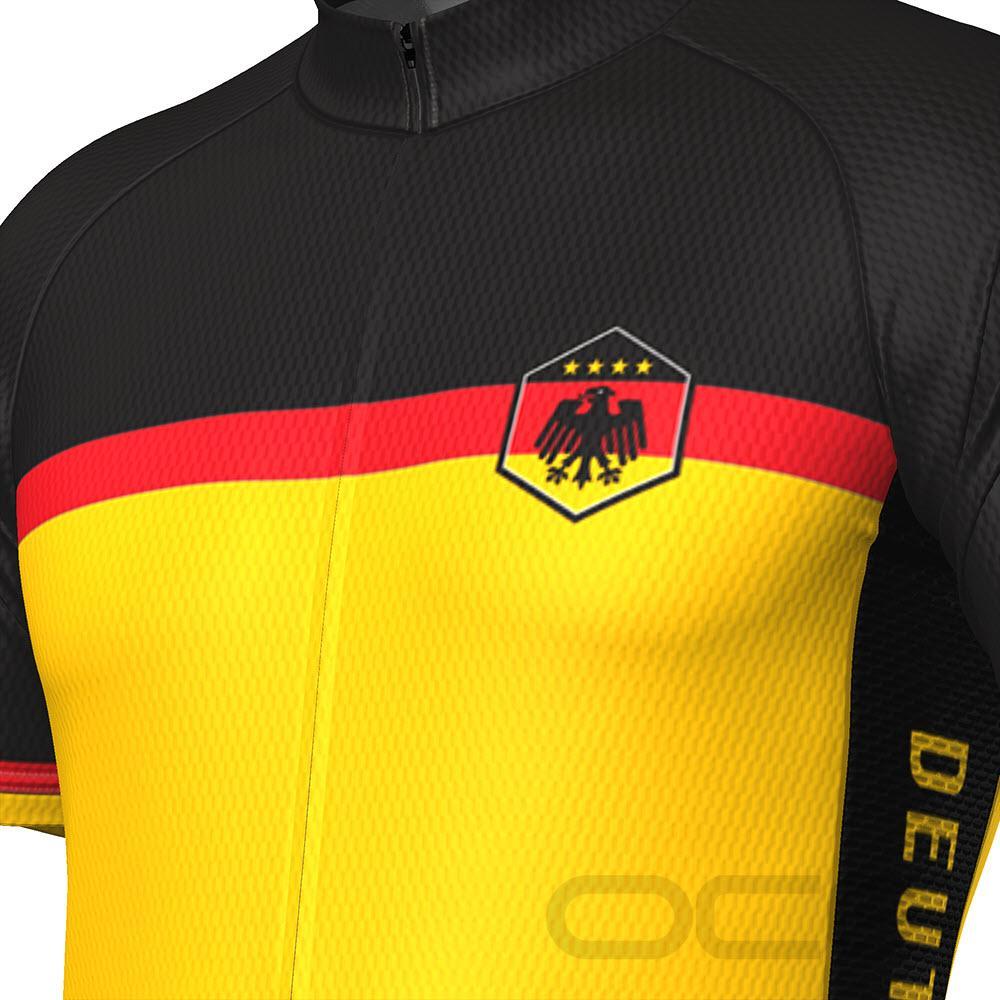 Men's Germany Deutschland National Flag Short Sleeve Cycling Jersey