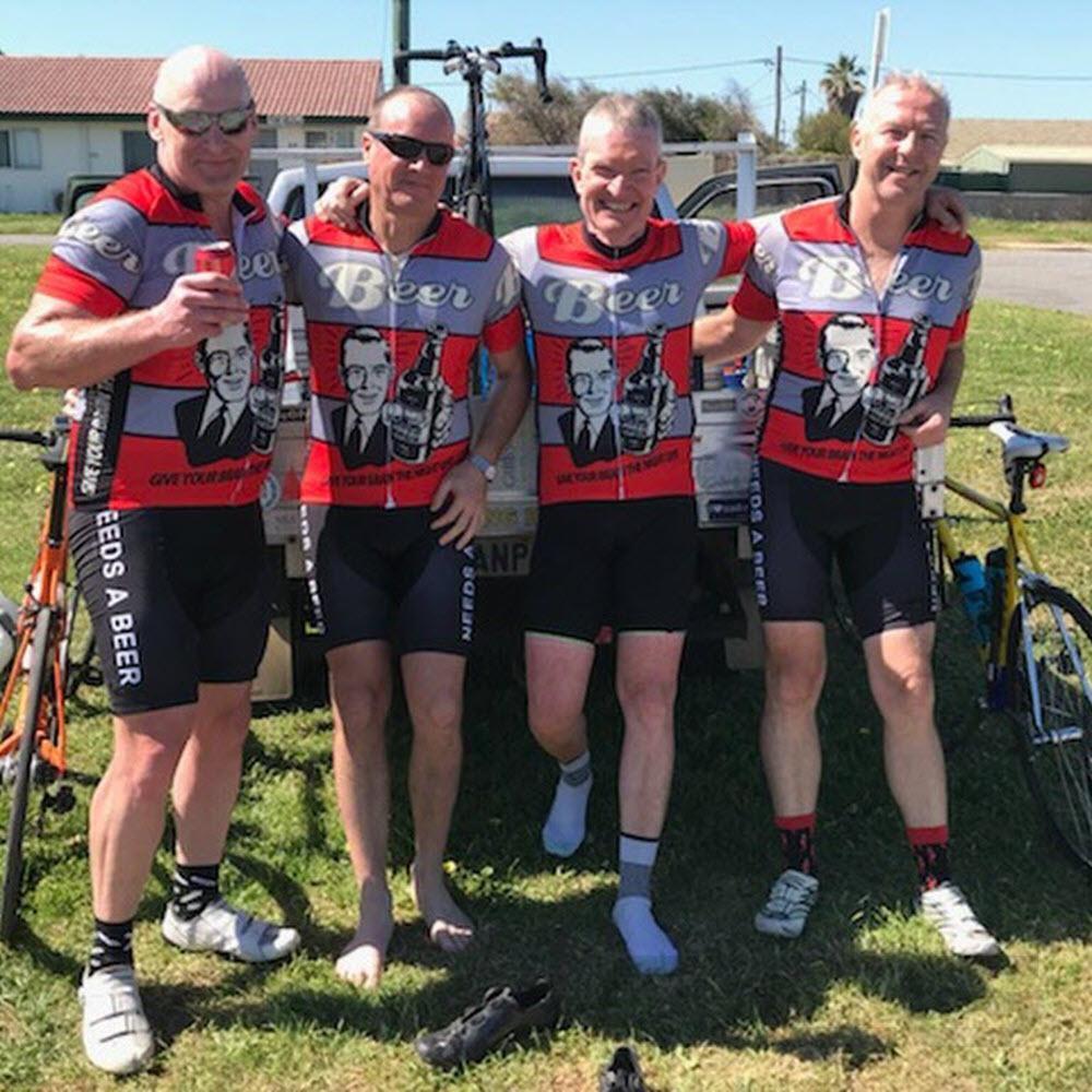 Men's Give Your Brain The Night Off Beer Short Sleeve Cycling Jersey