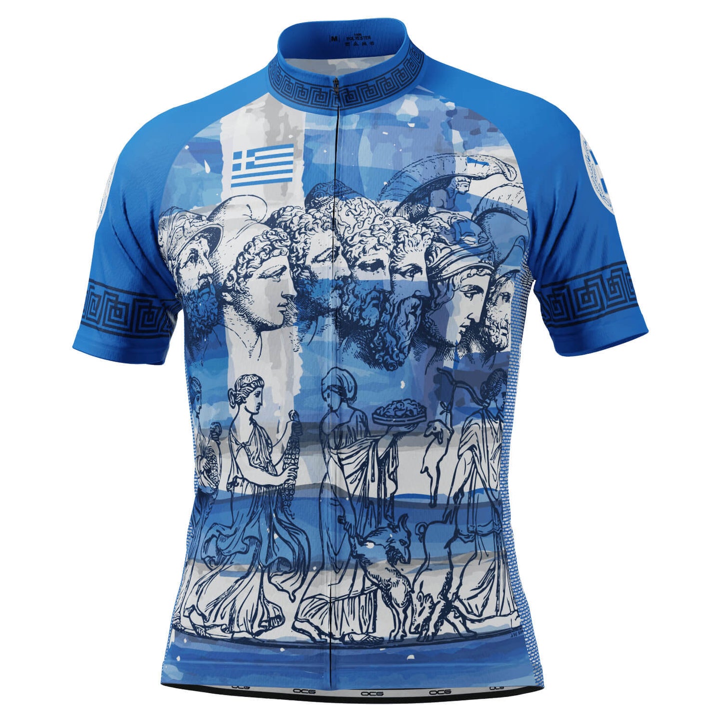 Men's Ancient Greece Short Sleeve Cycling Jersey