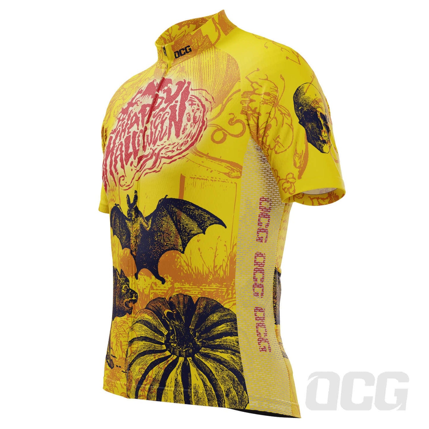 Men's Happy Halloween Short Sleeve Cycling Jersey