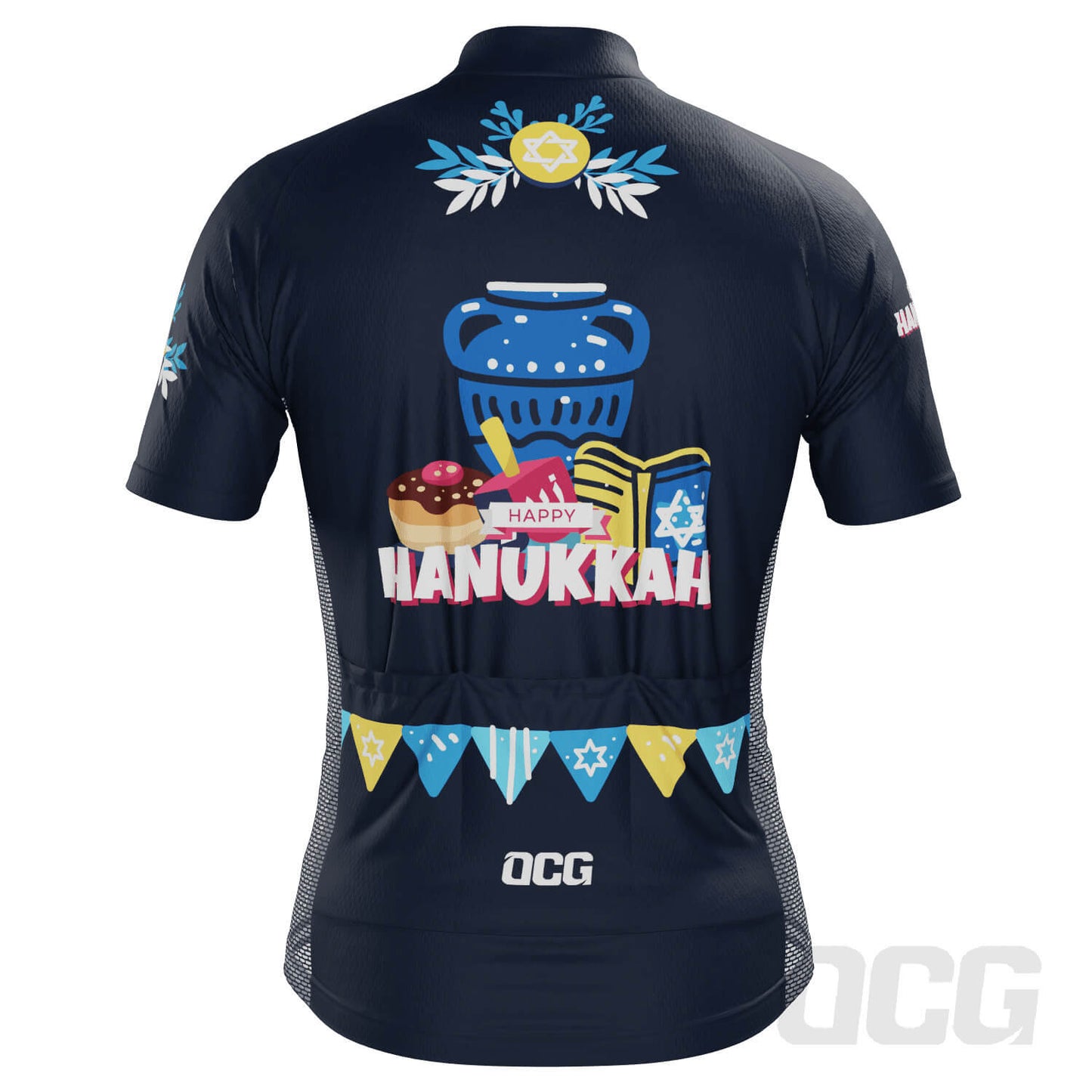 Men's Happy Hanukkah Short Sleeve Cycling Jersey
