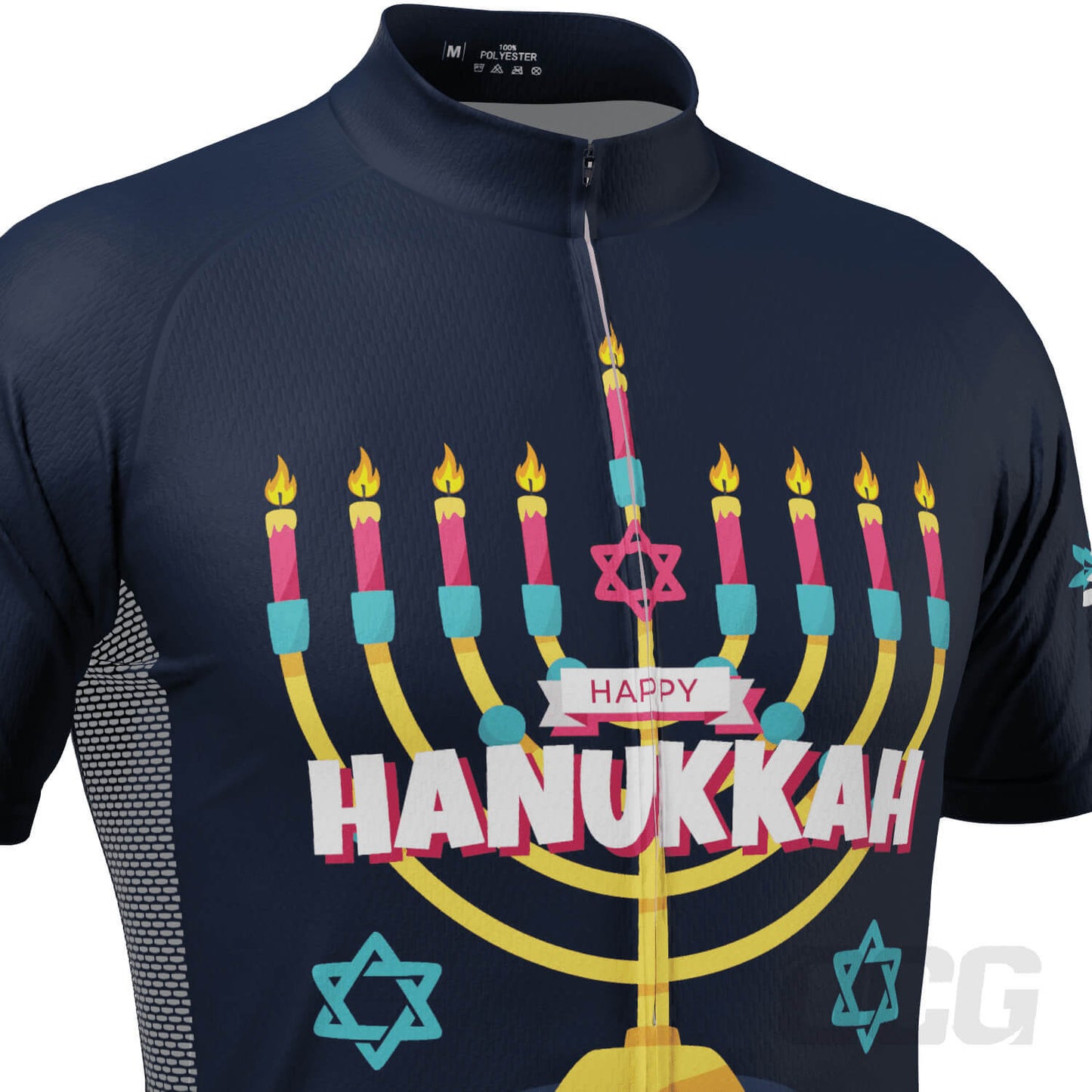 Men's Happy Hanukkah Short Sleeve Cycling Jersey