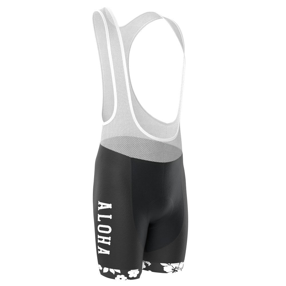 Men's Hawaiian Aloha Floral Gel Padded Cycling Bib