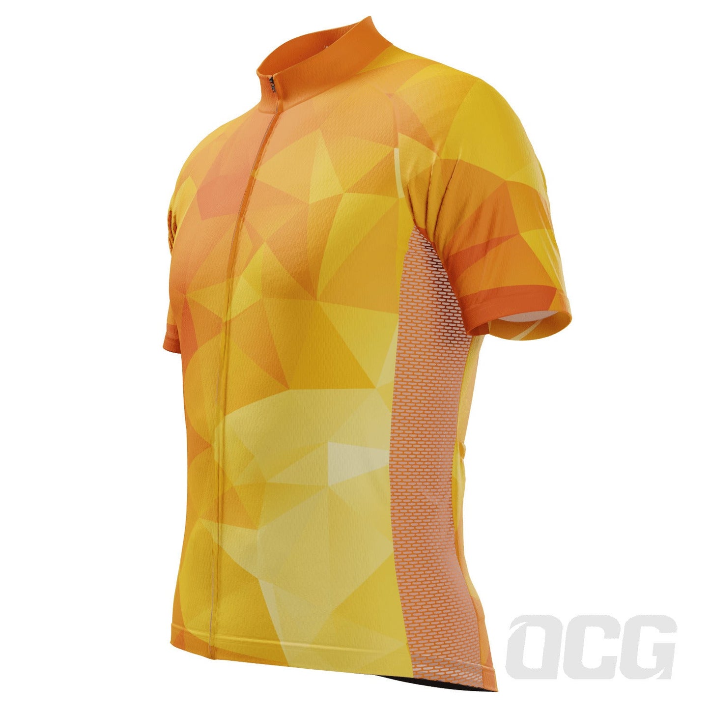 Men's High Viz Polygon Short Sleeve Cycling Jersey